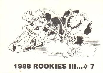 1988 Rookies III (unlicensed) #7 Mike Macfarlane Back