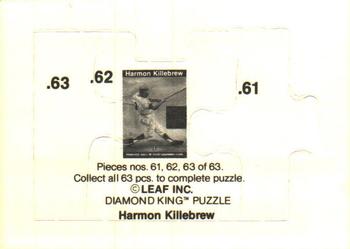 1991 Leaf - Harmon Killebrew Puzzle #61-63 Harmon Killebrew Back