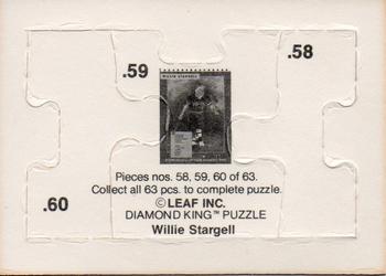 1991 Donruss - Willie Stargell Puzzle #58-60 Willie Stargell Back