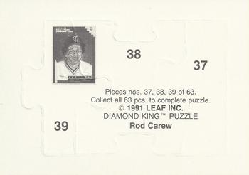 1992 Donruss - Rod Carew Puzzle #37-39 Rod Carew Back
