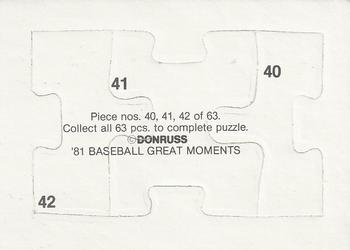 1982 Donruss - Babe Ruth Puzzle #40-42 '81 Baseball Great Moments (Babe Ruth) Back