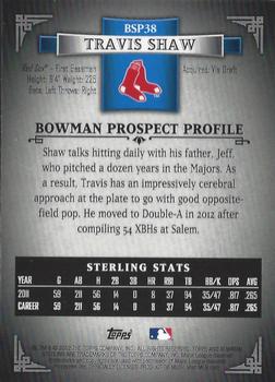 2012 Bowman Sterling - Prospects Refractors #BSP38 Travis Shaw Back