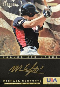 2012 Panini USA Baseball - Collegiate National Team Collegiate Marks Signatures #4 Michael Conforto Front