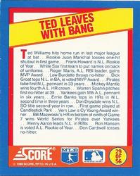 1989 Score - Magic Motion: A Year to Remember #29 Ted Williams: 1960 Back