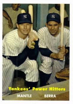2010 Topps Update - The Cards Your Mom Threw Out #CMT122 Yankees' Power Hitters (Mickey Mantle / Yogi Berra) Front