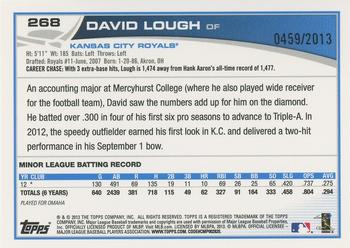 2013 Topps - Gold #268 David Lough Back