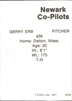 1977 TCMA Newark Co-Pilots #0578 Gerry Erb Back