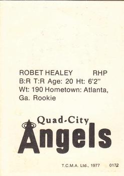 1977 TCMA Quad City Angels #0172 Bob Healey Back