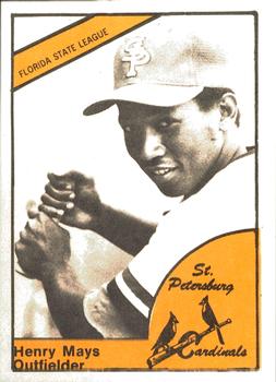 1977 TCMA St. Petersburg Cardinals #0159 Henry Mays Front