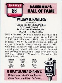 1976 Shakey's Pizza #86 Billy Hamilton Back