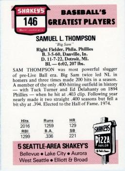 1976 Shakey's Pizza #146 Sam Thompson Back