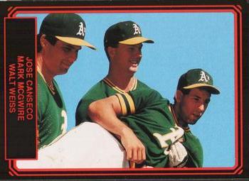 1989 All American Promo Series 1 (unlicensed) #18 Jose Canseco / Mark McGwire / Walt Weiss Front