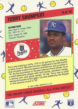 1991 Score All-Star FanFest #9 Terry Shumpert Back