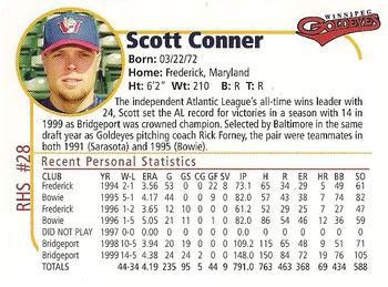 2000 Winnipeg Goldeyes #NNO Scott Conner Back