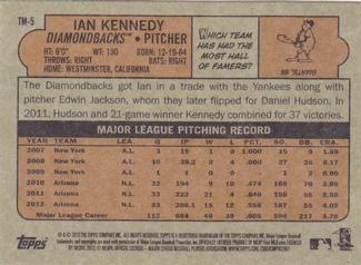 2013 Topps - 1972 Topps Minis #TM-5 Ian Kennedy Back