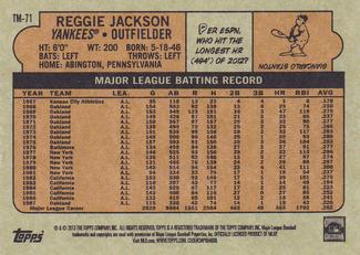 2013 Topps - 1972 Topps Minis #TM-71 Reggie Jackson Back