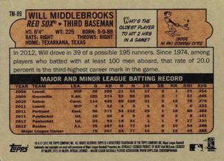 2013 Topps - 1972 Topps Minis #TM-89 Will Middlebrooks Back