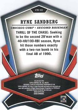 2013 Topps - Cut to the Chase #CTC-22 Ryne Sandberg Back