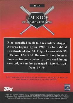 2013 Topps - Silver Slugger Award Winners Trophy #SS-JR Jim Rice Back