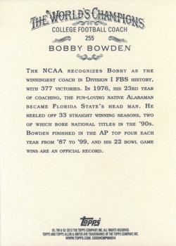 2013 Topps Allen & Ginter #255 Bobby Bowden Back