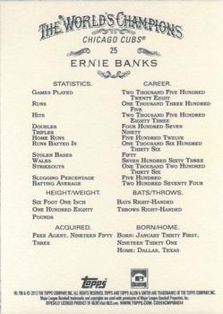 2013 Topps Allen & Ginter #25 Ernie Banks Back