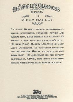2013 Topps Allen & Ginter #112 Ziggy Marley Back