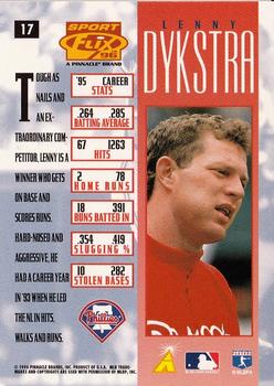 1996 Sportflix #17 Lenny Dykstra Back