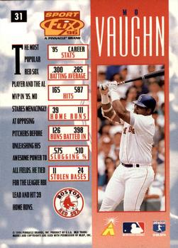 1996 Sportflix #31 Mo Vaughn Back