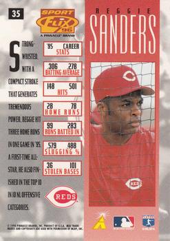 1996 Sportflix #35 Reggie Sanders Back