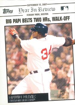 2008 Topps Updates & Highlights - Year in Review #YR162 David Ortiz Front