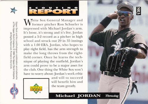 1994 Upper Deck Minor League - Scouting Report Jumbo #SR3 Michael Jordan Back