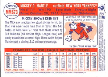 2008 Topps Updates & Highlights - Mickey Mantle Story #MMS73 Mickey Mantle Back
