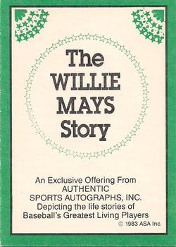 1983 ASA The Willie Mays Story #NNO Willie Mays Back