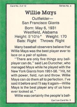 1983 ASA The Willie Mays Story #2 Willie Mays Back