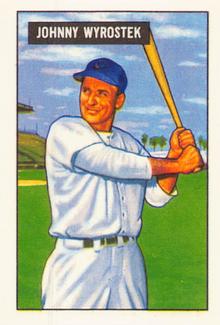1986 Card Collectors 1951 Bowman (Reprint) #107 Johnny Wyrostek Front