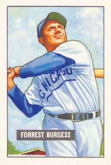 1986 Card Collectors 1951 Bowman (Reprint) #317 Forrest Burgess Front
