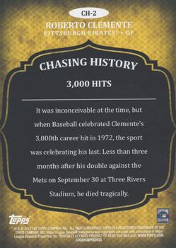 2013 Topps - Chasing History Gold Foil #CH-2 Roberto Clemente Back