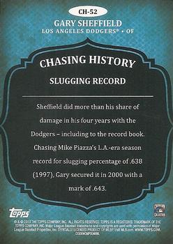 2013 Topps - Chasing History Gold Foil #CH-52 Gary Sheffield Back
