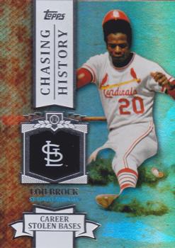 2013 Topps - Chasing History Silver Foil #CH-14 Lou Brock Front