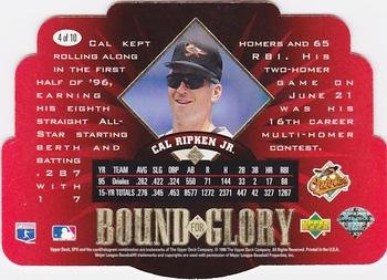 1996 SPx - Bound for Glory #4 Cal Ripken Jr. Back