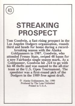 1990 Alaska Goldpanners Stars of the 90s #43 Tom Goodwin Back