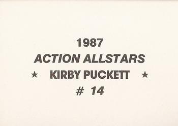 1987 Action All-Stars (unlicensed) #14 Kirby Puckett Back
