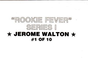 1989 Rookie Fever Series I (unlicensed) #1 Jerome Walton Back