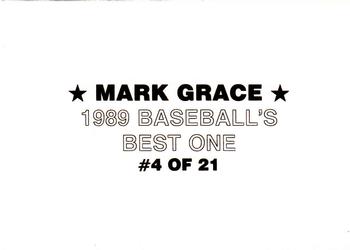 1989 Baseball's Best One (unlicensed) #4 Mark Grace Back