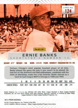 2012 Panini Prizm #124 Ernie Banks Back