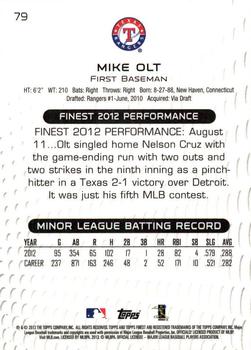 2013 Finest #79 Mike Olt Back