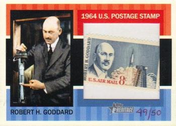 2013 Topps Heritage - Framed Stamps #64US-RG Robert H. Goddard Front