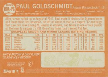 2013 Topps Heritage - Real One Autographs #ROA-PG Paul Goldschmidt Back