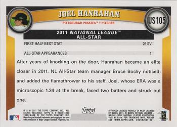 2011 Topps Update - Walmart Blue Border #US105 Joel Hanrahan Back