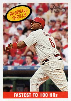 2008 Topps Heritage #372 Fastest to 100 HRs Front